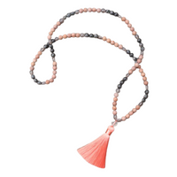 Collier Onyx gris, Labradorite, Pierre de lune